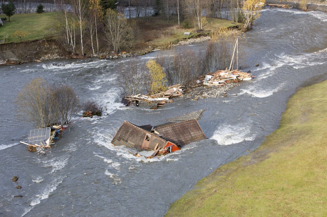 Flood in river