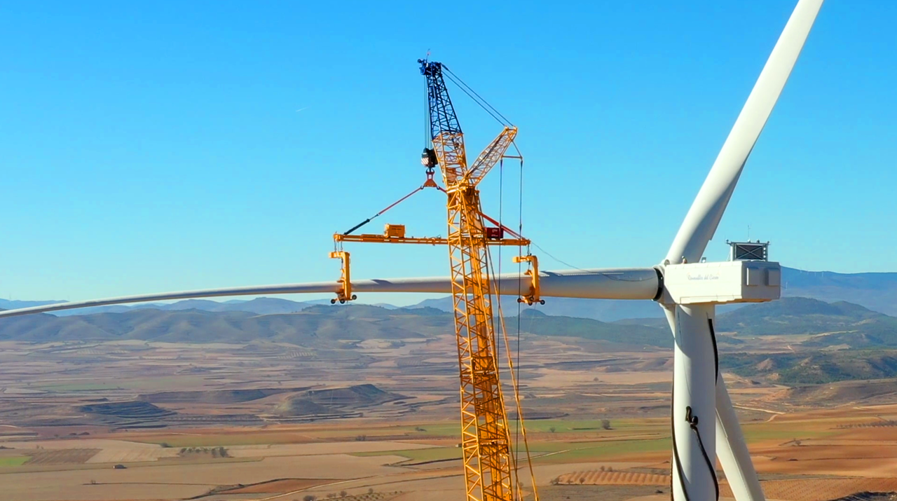 Construcción del parque eólico Renovables del Cierzo